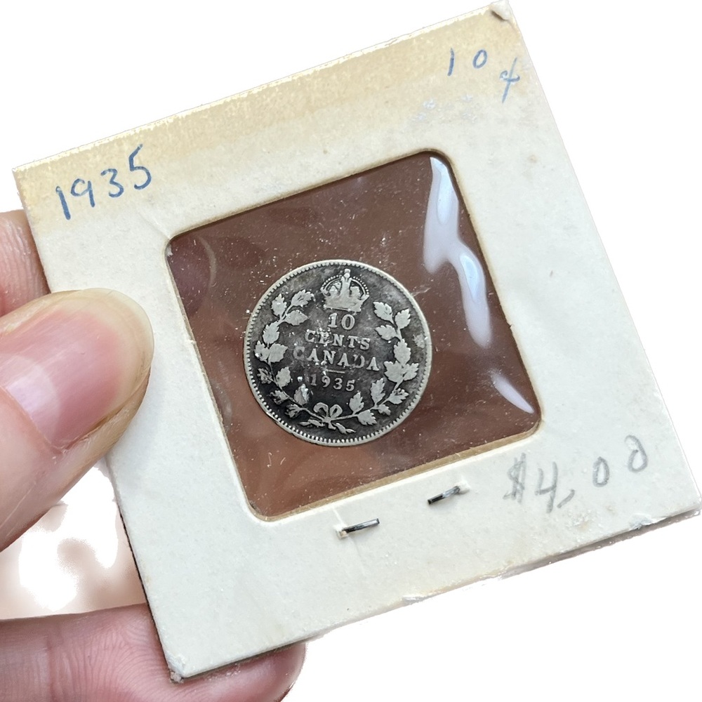 1935 CANADA 10 CENTS - George V - SILVER
